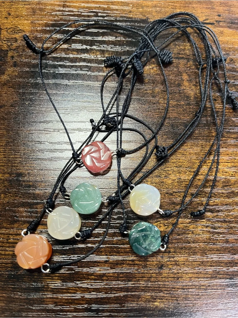 Pick your favorite natural stone carved rose bracelet! 🌹